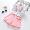 Girls Floral Embroidery Ruffled Sleeveless Top & Shorts Toddler Girls Wholesale - PrettyKid