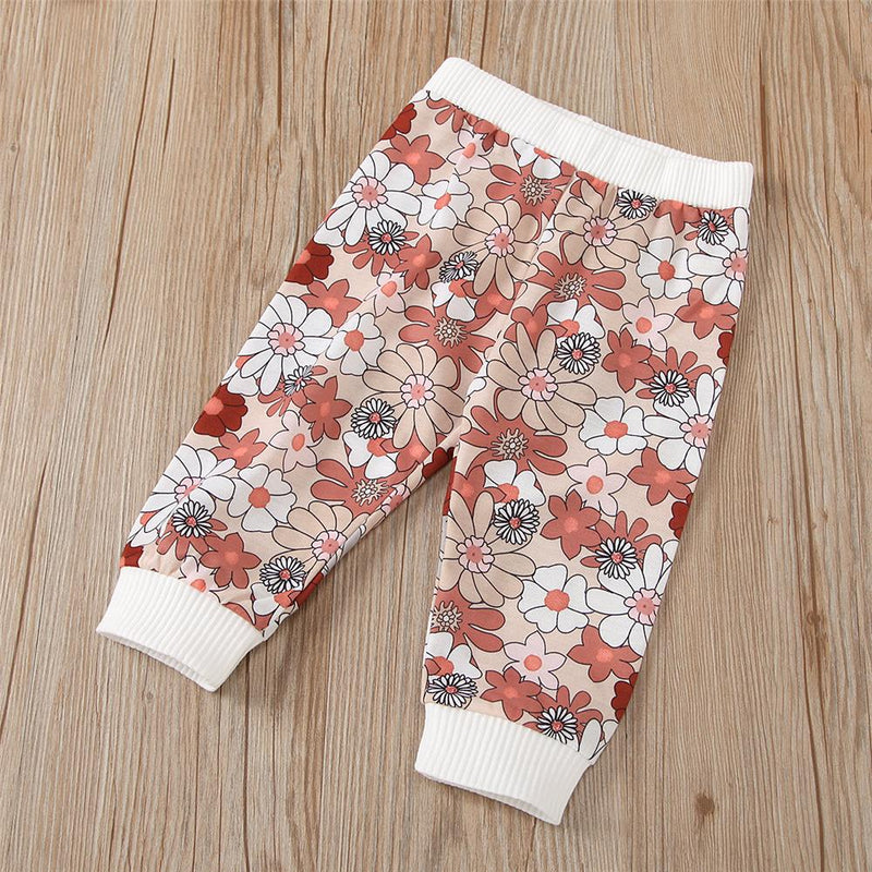 Toddler Girls Floral Long Sleeve Top & Pants Kids Wholesale Clothing - PrettyKid