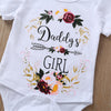 Baby Girls Floral Printed Daddys Girl Short Sleeve Romper Buy Baby clothing Wholesale - PrettyKid