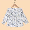 Girls Floral Printed Long Sleeve Button Ruffled Girl Boutique Clothing Wholesale - PrettyKid