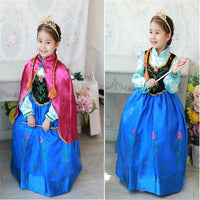 Girls Floral Printed Long Sleeve Princess Dress & Cloak - PrettyKid