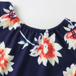 Baby Girls Floral Printed Long Sleeve Romper & Solid Bell Trousers Baby Wholesales - PrettyKid