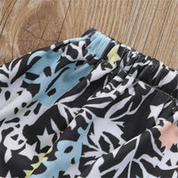 Girls Floral Printed Long Sleeve Top & Denim Trousers - PrettyKid