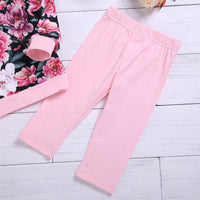 Toddler Girs Floral Printed Long Sleeve Top & Pants Toddler Girls Wholesale - PrettyKid