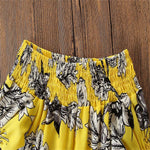 Girls Floral Printed Long Sleeve Top & Plaid Pants Girls Clothing Wholesale - PrettyKid
