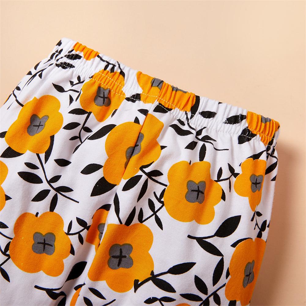 Girls Floral Printed Long Sleeve Top & Trousers Girls Clothing Wholesale - PrettyKid