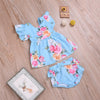 Baby Girls Floral Printed Short Sleeve Top & Shorts Wholesale Baby Clothes In Bulk - PrettyKid
