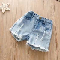 Girls Floral Printed Sleeveless Shorts & Denim Shorts Girls Clothing Wholesale - PrettyKid