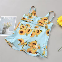 Girls Floral Printed Sleeveless Summer Jumpsuit Baby Clothes Wholesale Suppliers - PrettyKid