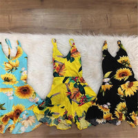 Girls Floral Printed Sleeveless Summer Jumpsuit Baby Clothes Wholesale Suppliers - PrettyKid