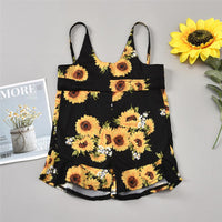 Girls Floral Printed Sleeveless Summer Jumpsuit Baby Clothes Wholesale Suppliers - PrettyKid