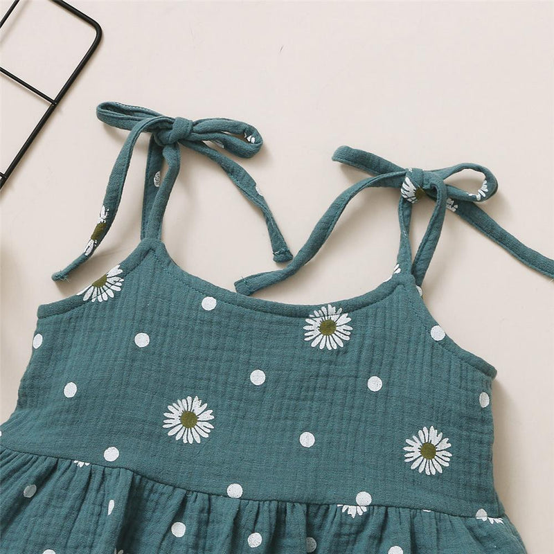 Toddler Girls Floral Printed Sling Top & Shorts Supplierskid clothing vendors for boutiques - PrettyKid