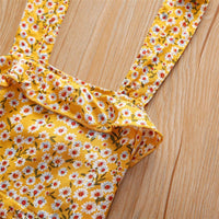 Girls Floral Printed Sling Tube Top & Denim Shorts Bulk Baby Girl clothing - PrettyKid