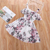 Girls Floral Printed Sweet Suspender Dress Wholesale Little Girl Dresses - PrettyKid