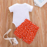 Baby Girls Flower Heart Short Sleeve Romper & Polka Dot Shorts Bulk Baby clothing For Sale - PrettyKid