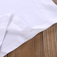 Girls Flower Letter Printed Short-sleeve Top & Tulle Skirt Girls Clothes Wholesale - PrettyKid