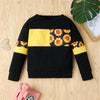 Girls Flower Printed Crew Neck Long Sleeve Top & Pants Girls Clothes Wholesale - PrettyKid