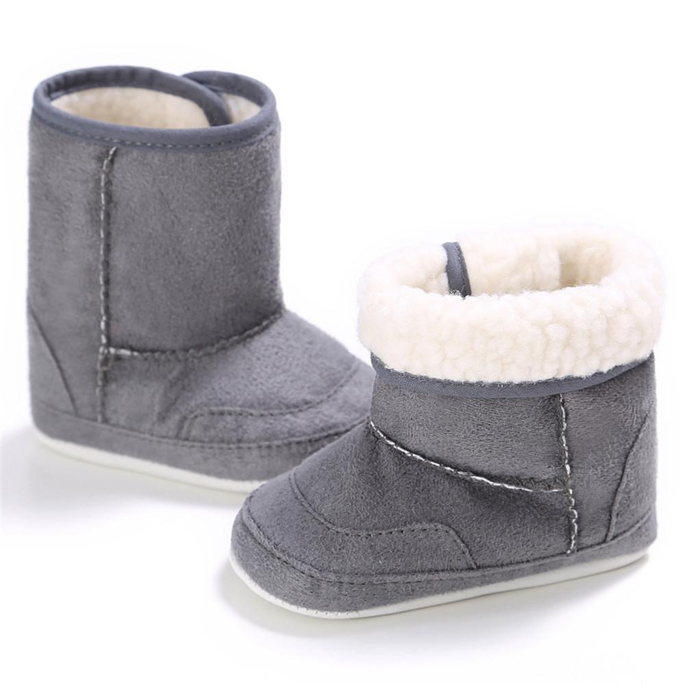 Baby Unisex Foldable Warm Magic Tape Snow Boots - PrettyKid