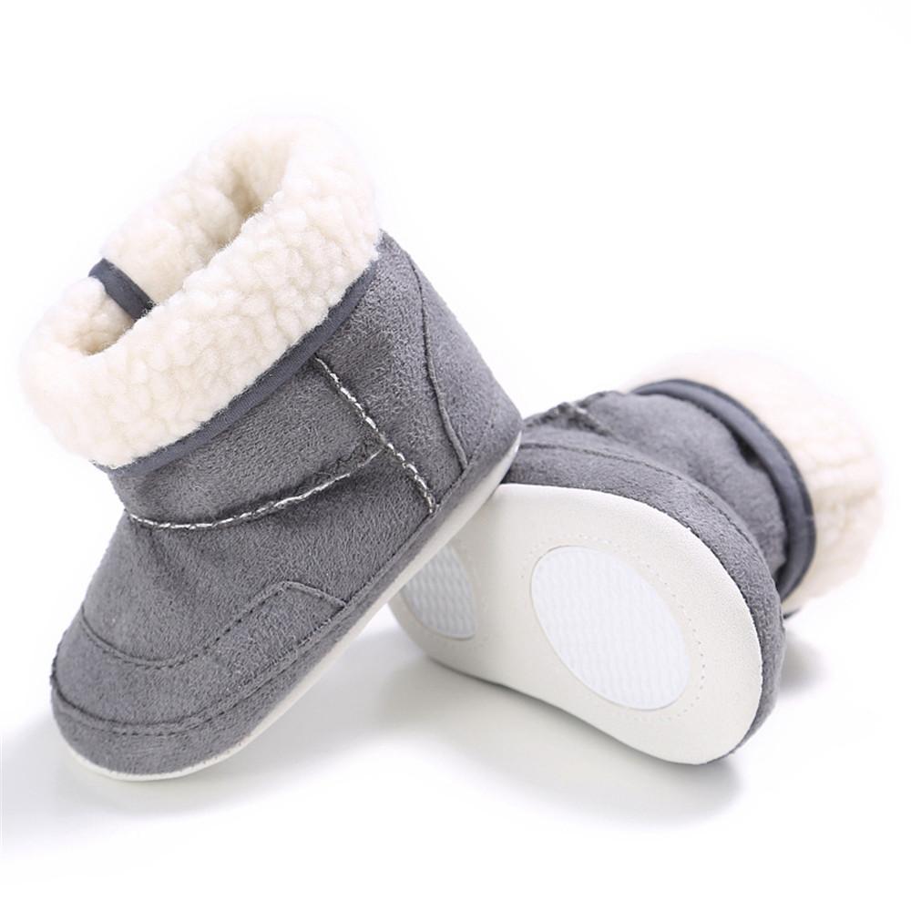 Baby Unisex Foldable Warm Magic Tape Snow Boots - PrettyKid