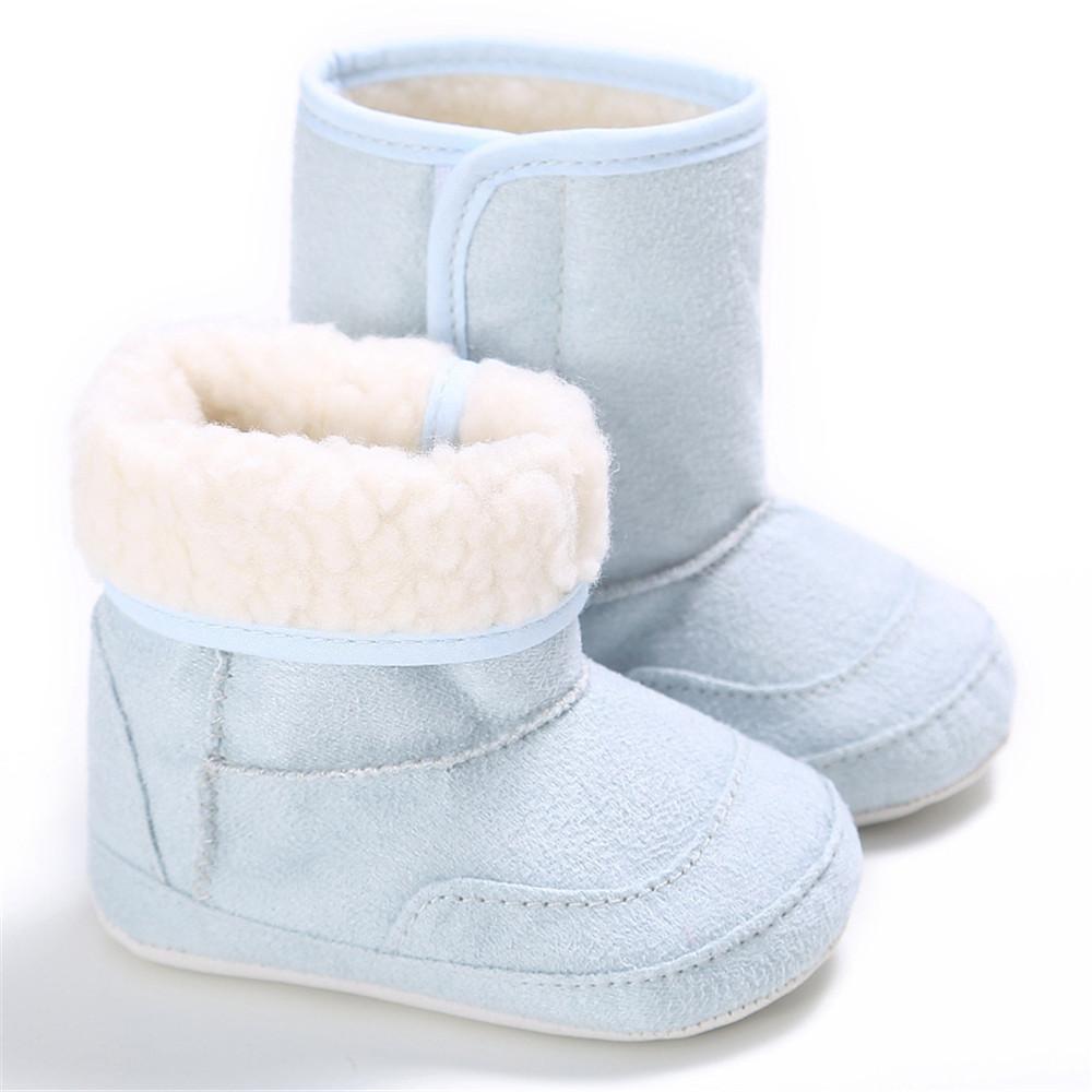 Baby Unisex Foldable Warm Magic Tape Snow Boots - PrettyKid