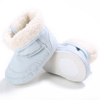 Baby Unisex Foldable Warm Magic Tape Snow Boots - PrettyKid