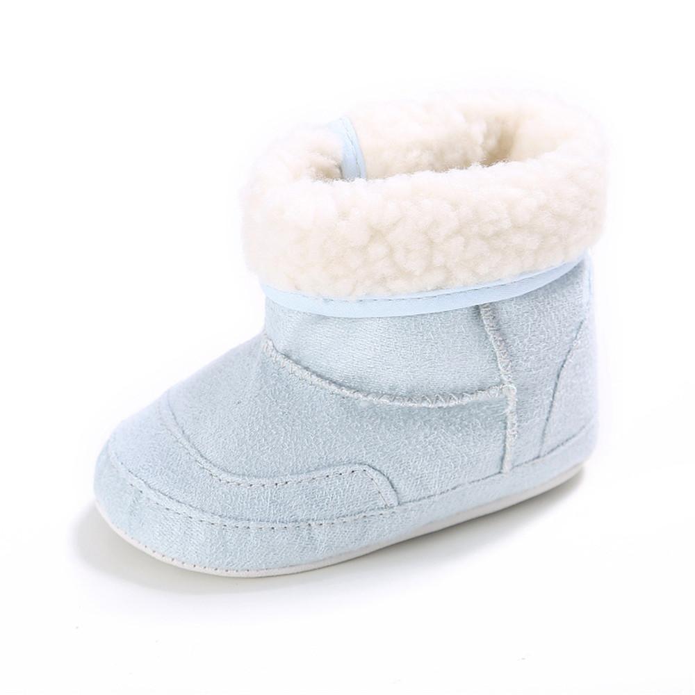 Baby Unisex Foldable Warm Magic Tape Snow Boots - PrettyKid