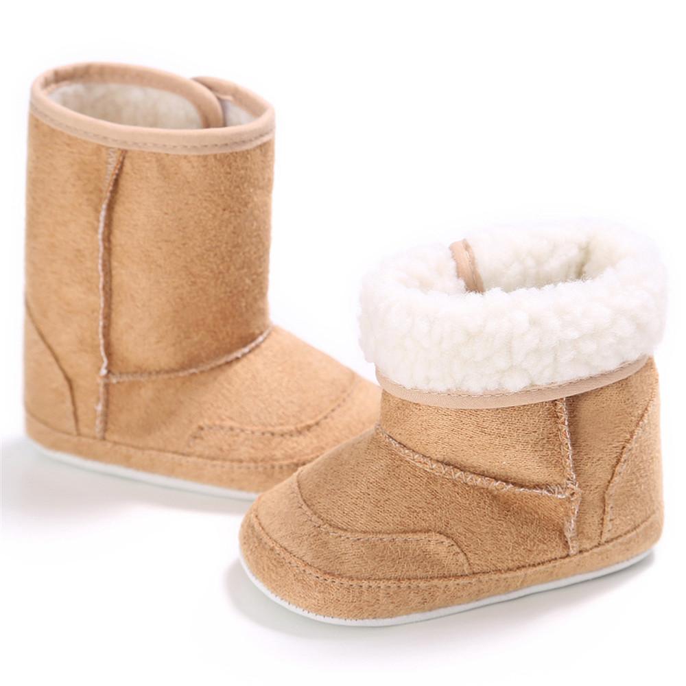 Baby Unisex Foldable Warm Magic Tape Snow Boots - PrettyKid