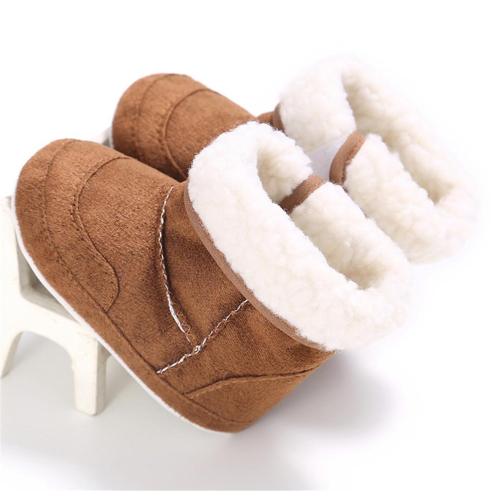 Baby Unisex Foldable Warm Magic Tape Snow Boots - PrettyKid