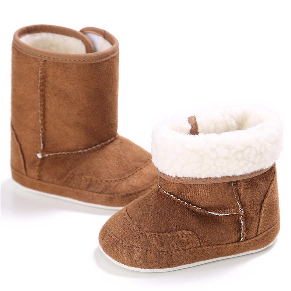 Baby Unisex Foldable Warm Magic Tape Snow Boots - PrettyKid