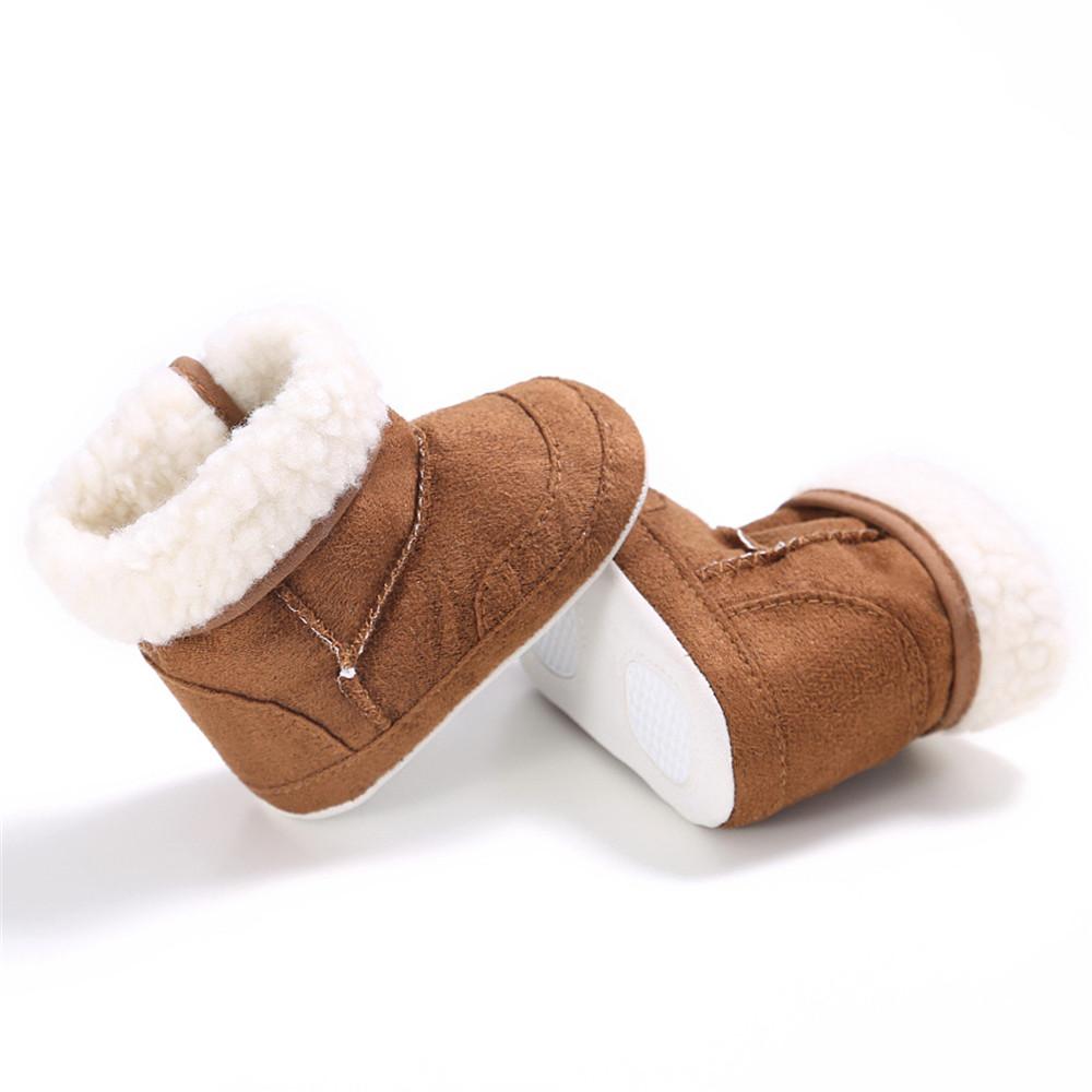 Baby Unisex Foldable Warm Magic Tape Snow Boots - PrettyKid