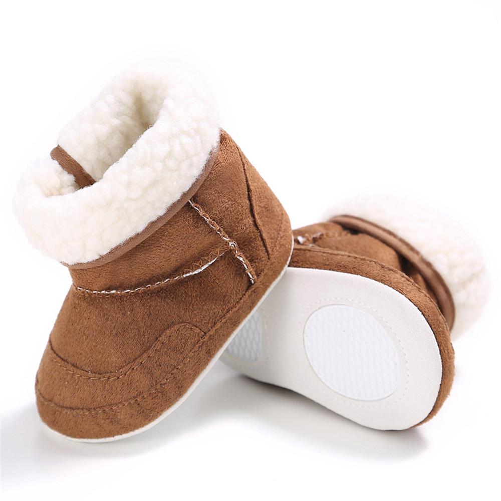 Baby Unisex Foldable Warm Magic Tape Snow Boots - PrettyKid