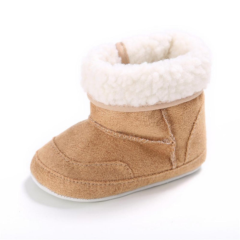 Baby Unisex Foldable Warm Magic Tape Snow Boots - PrettyKid