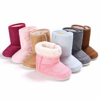 Baby Unisex Foldable Warm Magic Tape Snow Boots - PrettyKid