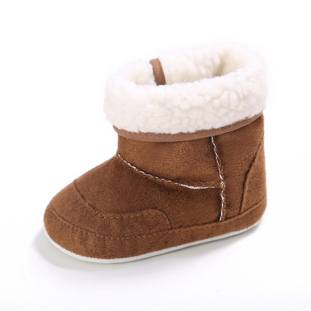 Baby Unisex Foldable Warm Magic Tape Snow Boots - PrettyKid