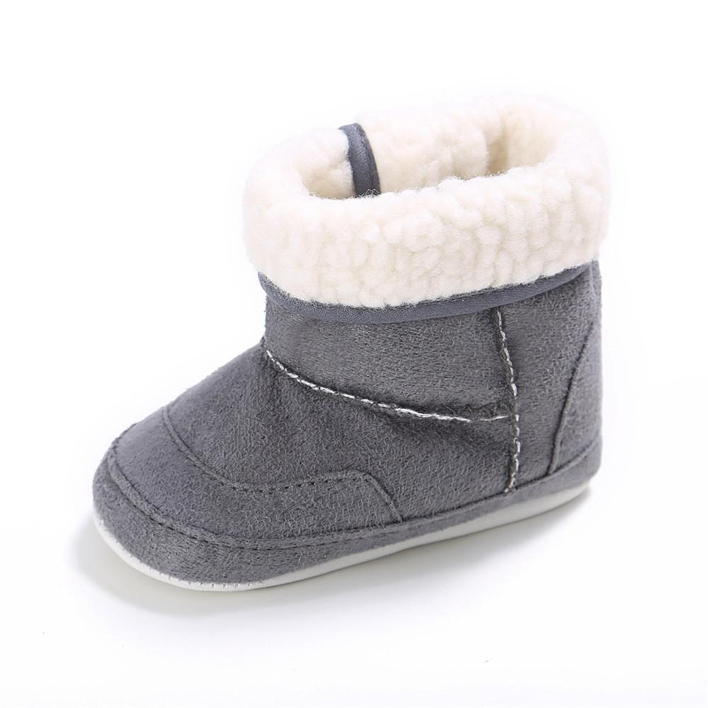 Baby Unisex Foldable Warm Magic Tape Snow Boots - PrettyKid