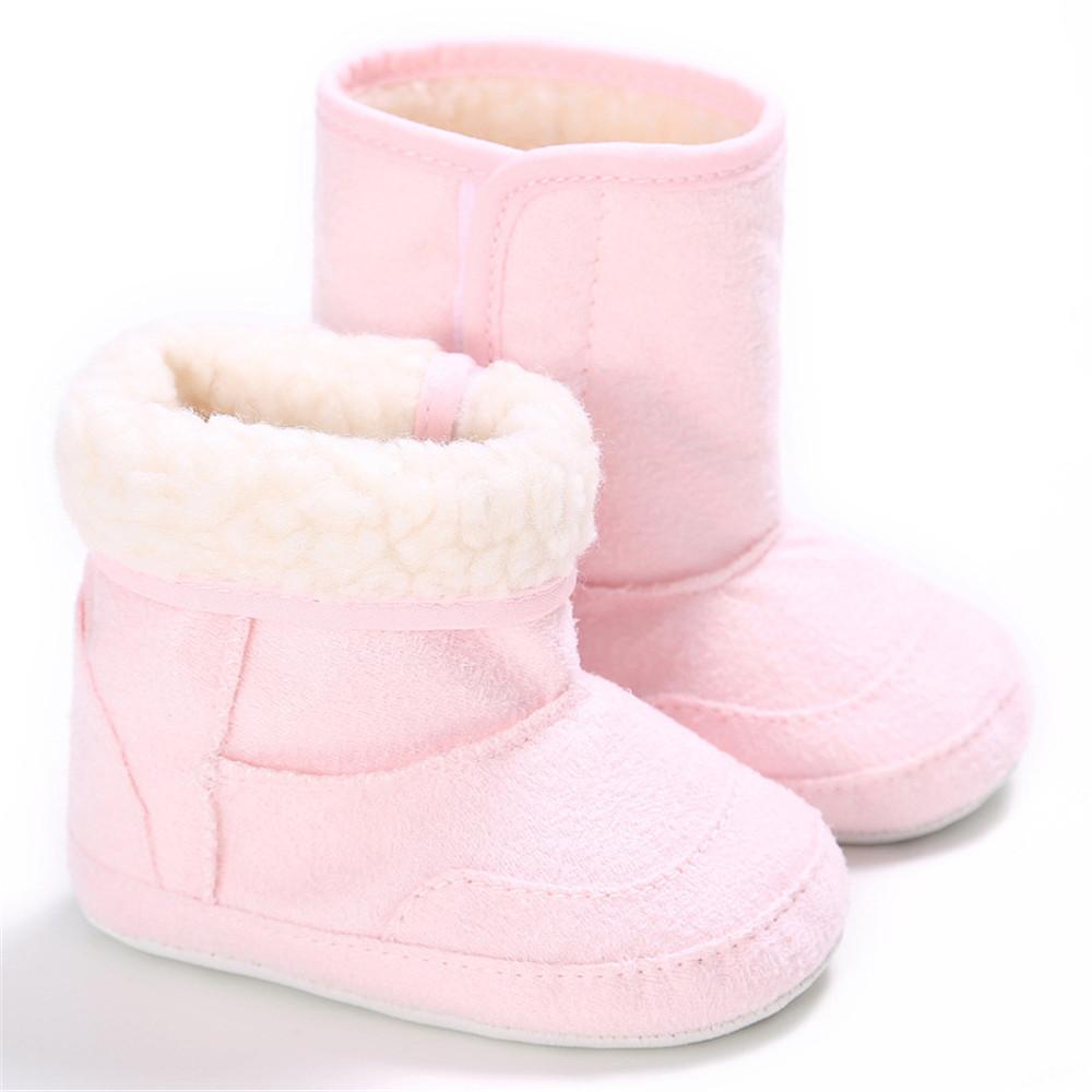 Baby Unisex Foldable Warm Magic Tape Snow Boots - PrettyKid