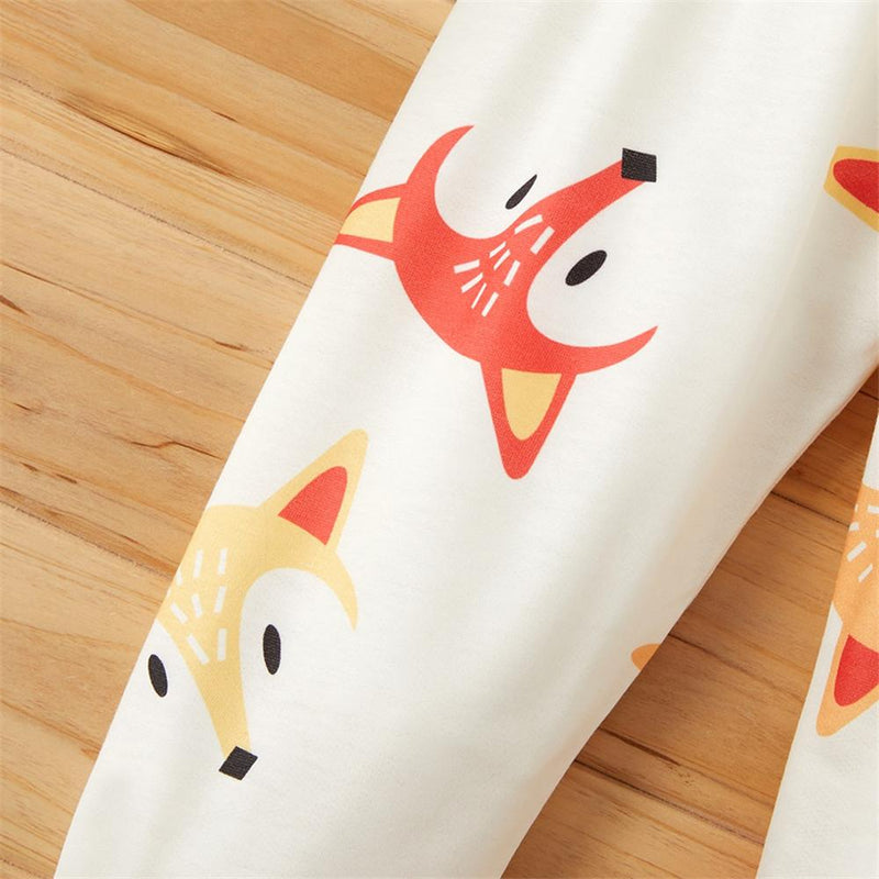 Baby Unisex Fox Animal Pinted Pants - PrettyKid