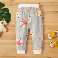 Baby Unisex Fox Animal Pinted Pants - PrettyKid