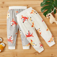 Baby Unisex Fox Animal Pinted Pants - PrettyKid