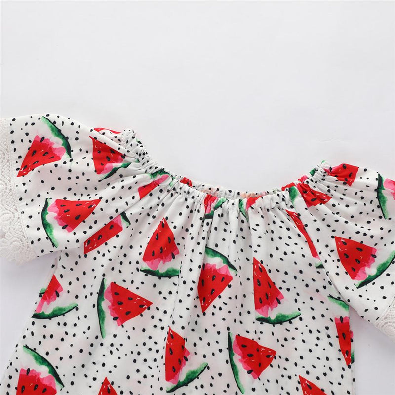 Baby Girls Fruit Printed Short Sleeve Top & Shorts Buy Baby clothing Wholesale - PrettyKid