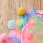 Baby Girls Furball Tie Dye Long Sleeve T-shirt & Skirt Baby Wholesales - PrettyKid