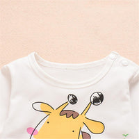 Baby Giraffe Cartoon Printed Long Sleeve Romper Buy Baby Clothes Wholesale - PrettyKid