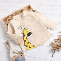 Boys Giraffe Letter Printed Long Sleeve Wholesale Kid Clothing - PrettyKid