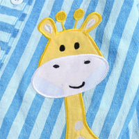 Boys Giraffe Striped Cartoon Long-Sleeve Shirt Wholesale Toddler Boy Clothes - PrettyKid