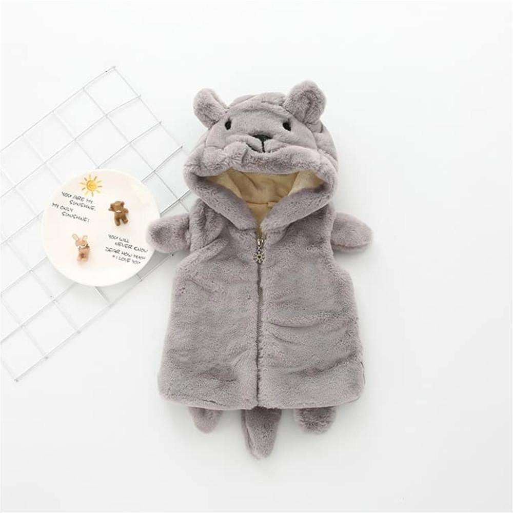 Baby 3D Cartoon Bear Hooded Zipper Outwear - PrettyKid
