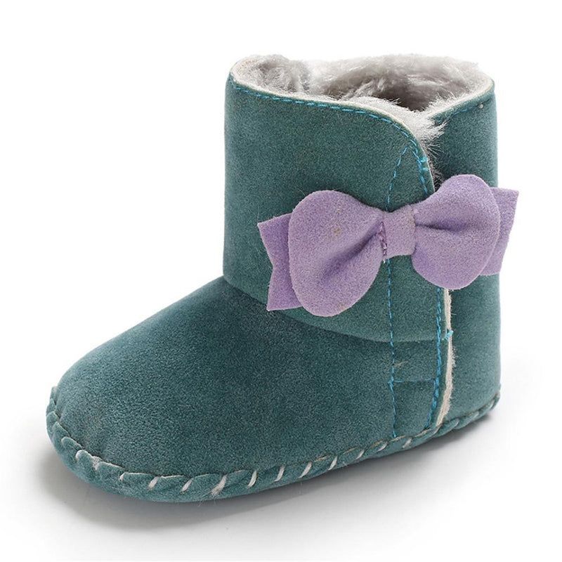 Baby Girls Bow Decor Winter Fur Snow Boots Wholesale Girls Shoes - PrettyKid