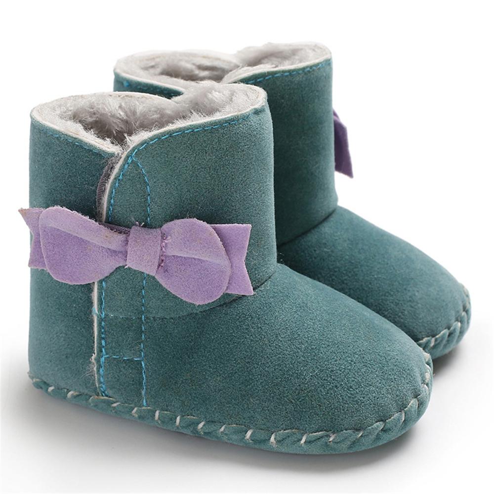 Baby Girls Bow Decor Winter Fur Snow Boots Wholesale Girls Shoes - PrettyKid