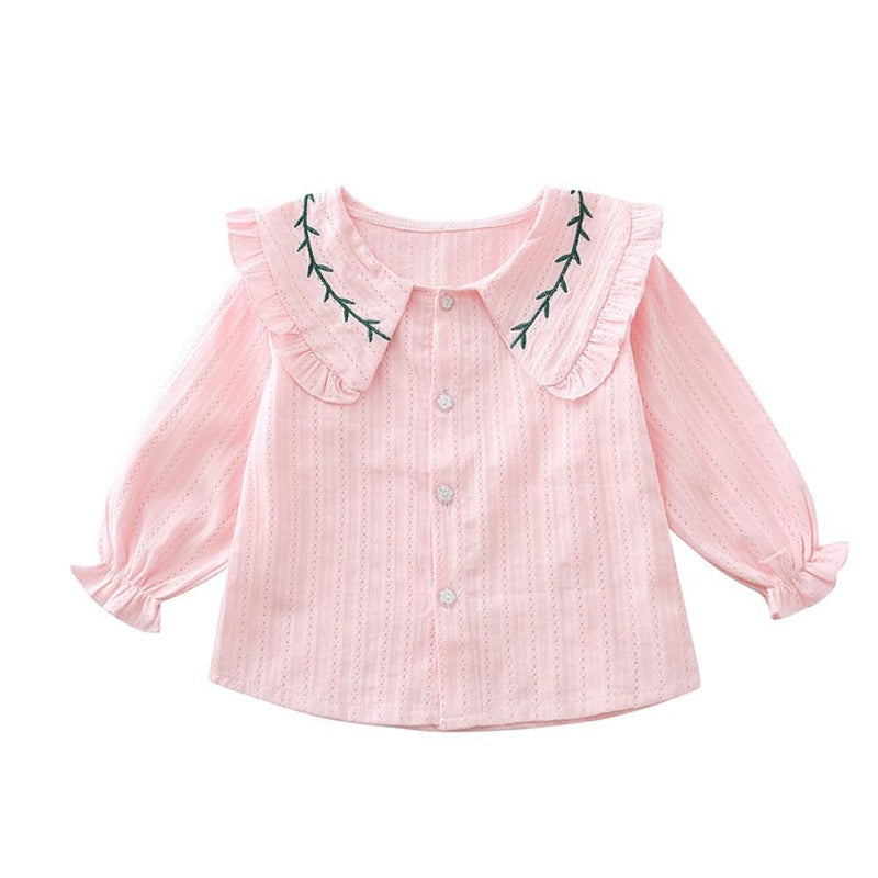Girls Branches Lapel Long Sleeve Blouses Wholesale Girl Clothing - PrettyKid