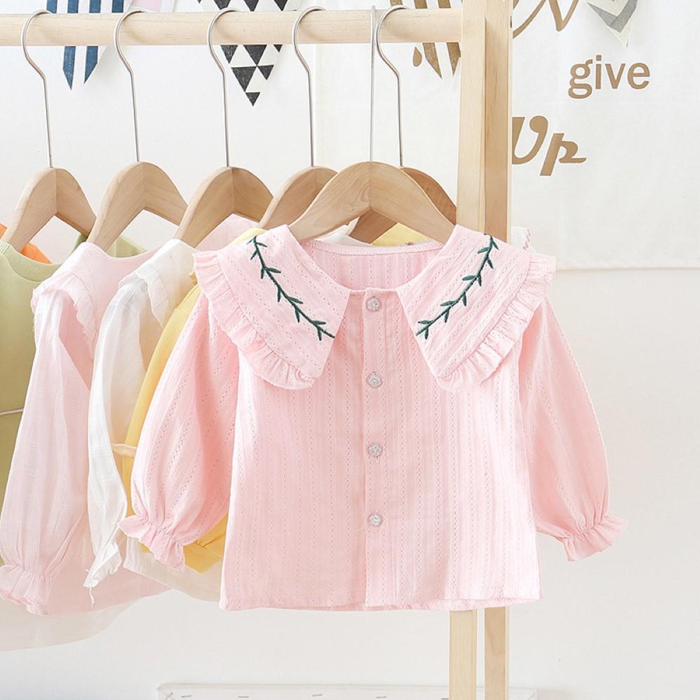 Girls Branches Lapel Long Sleeve Blouses Wholesale Girl Clothing - PrettyKid