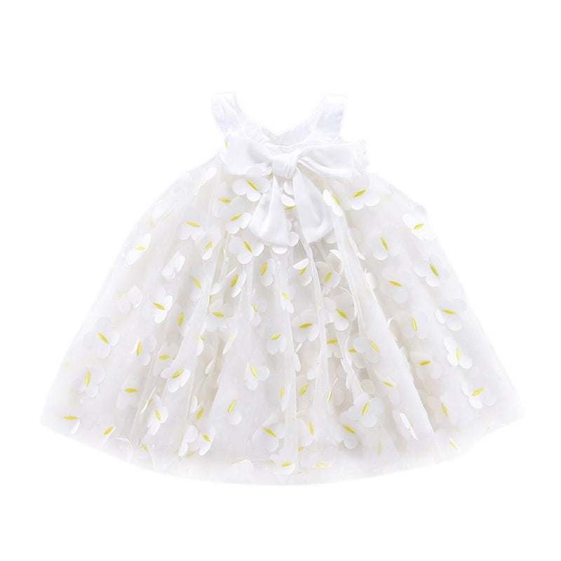 Girls Butterflys Printed Bow Dress Wholesale Girl Dresses - PrettyKid